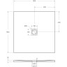 Душевой поддон из искусственного мрамора BELBAGNO TRAY-MR-UNO-A-90-35-W-BO