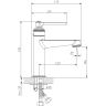 Смеситель для раковины BELBAGNO BOHEME-LVM-CRM-W0 без донного клапана, хром